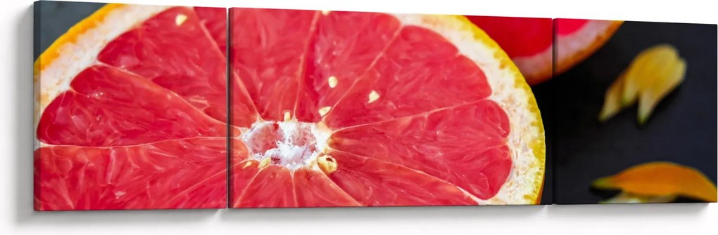Obraz pokrojonych grejpfrutów (170x50 cm)
