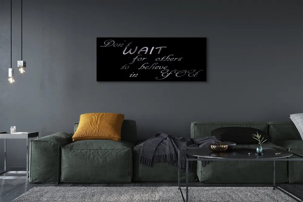 Obraz na płótnie Nowoczesny Napis Metaliczny