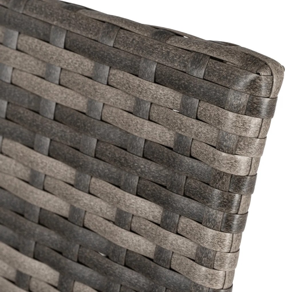 Krzesła ogrodowe Selto zestaw 2 szt. technorattan, szare, z poduszkami