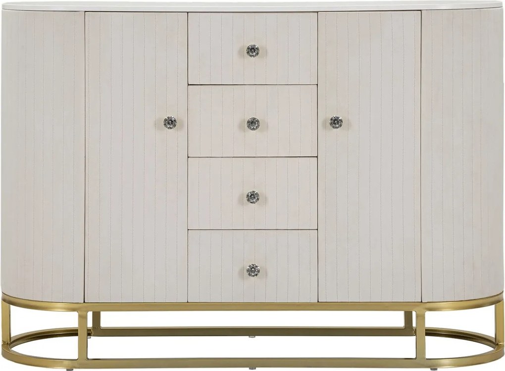 Mobilny Montpellier Kremowy 120X40X85 cm