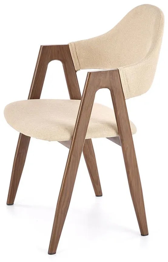 Beżowe krzesło z podłokietnikami B3-W12