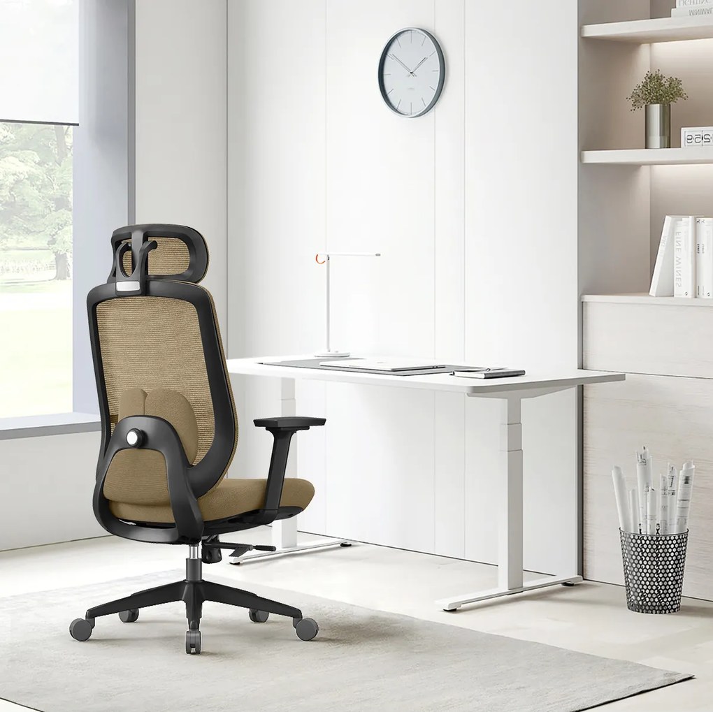 Ergonomiczny fotel biurowy z regulacjami Runo, zgodny z normą BHP