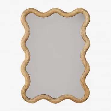 Lustro Ścienne Prostokątne 55x40 Cm Z Drewna Dębowego Tilore Roble - Sklum