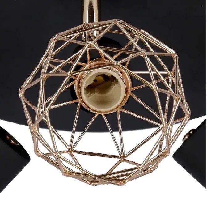 Lampa sufitowa z trzema drucianymi kloszami - 4X V089 M8-G56