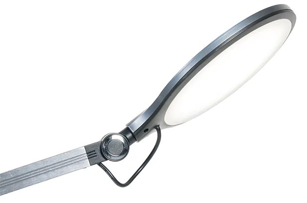 Designerska lampa stołowa szara w tym LED z dotykowym i indukcyjnym ładowaniem - DonDesignerski Oswietlenie wewnetrzne