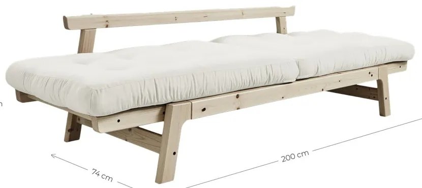 Sofa rozkładana Karup Design Step Natural Clear/Grey