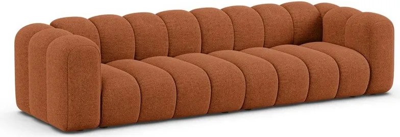 Ceglasta sofa z tkaniny szenilowej 290 cm Lupine – Micadoni
