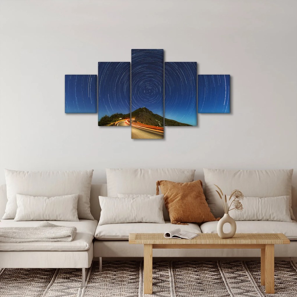 Obraz obracających się gwiazd (125x70 cm)