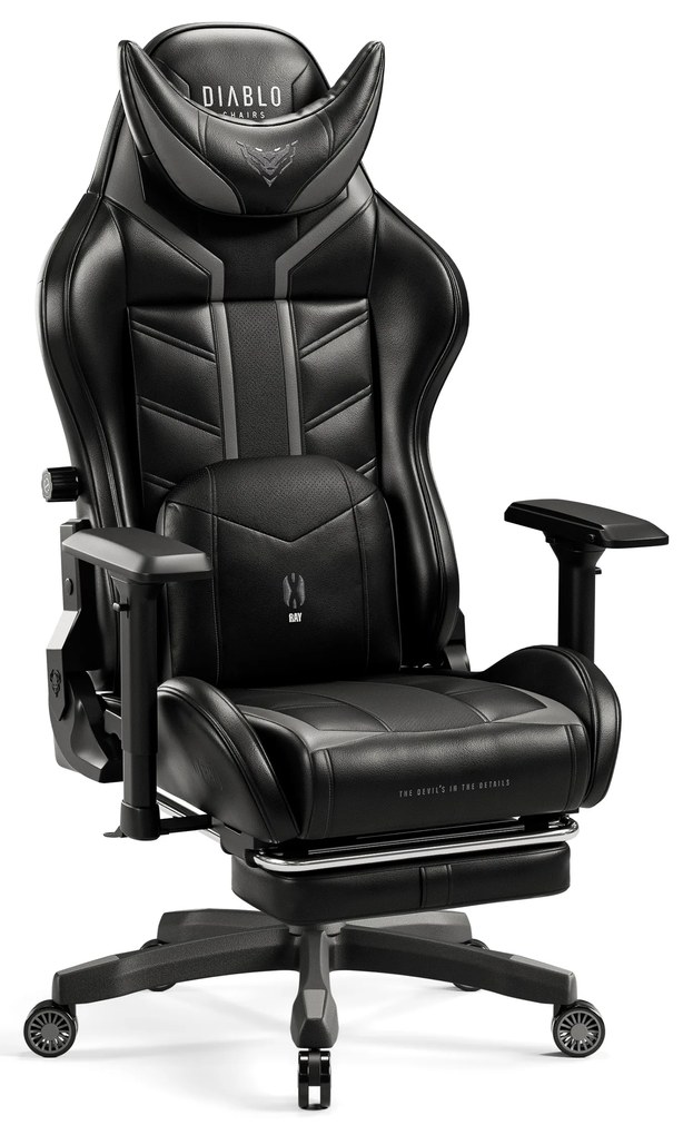 Fotel gamingowy Diablo X-Ray 2.0 Normal Size, czarno-szary