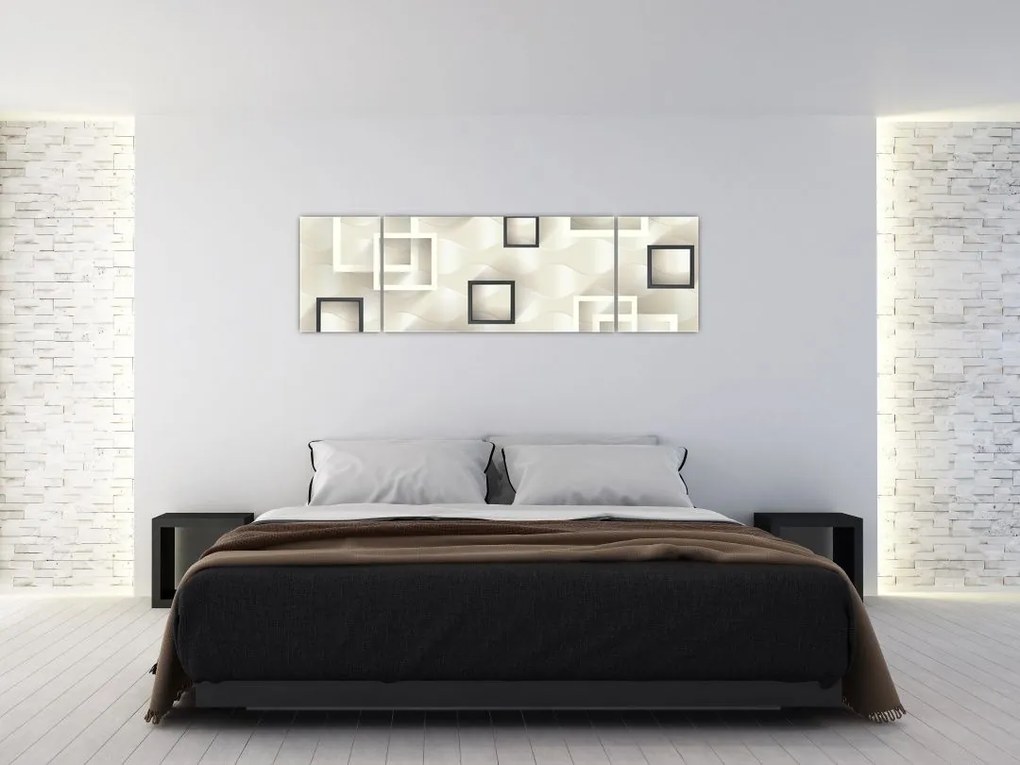 Geometryczny abstrakcyjny obraz (170x50 cm)