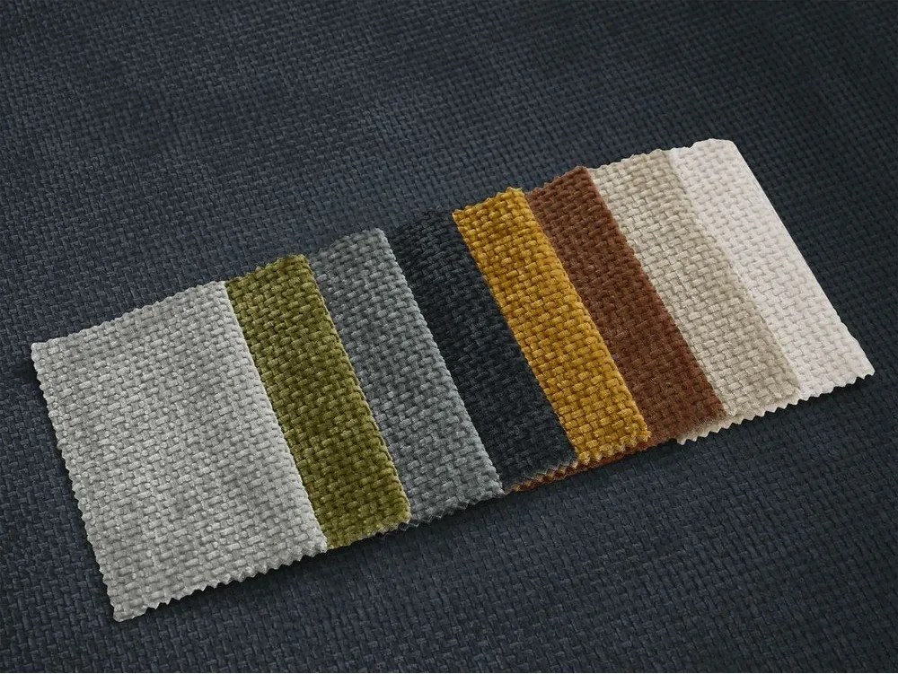 Ciemnoniebieska rozkładana sofa z tkaniny szenilowej 228 cm Neyo – Bobochic Paris