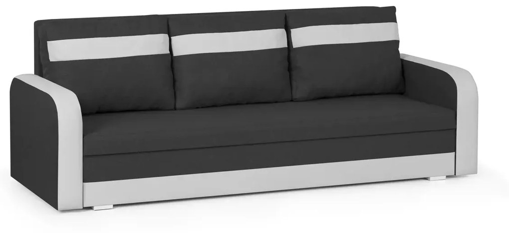 Kanapa sofa 3 os z funkcją spania CONDI Ciemny szary/Biały