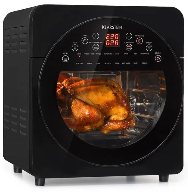 Klarstein AeroVital Cube 14L Piekarnik Elektryczny z Termoobiegiem Czarna