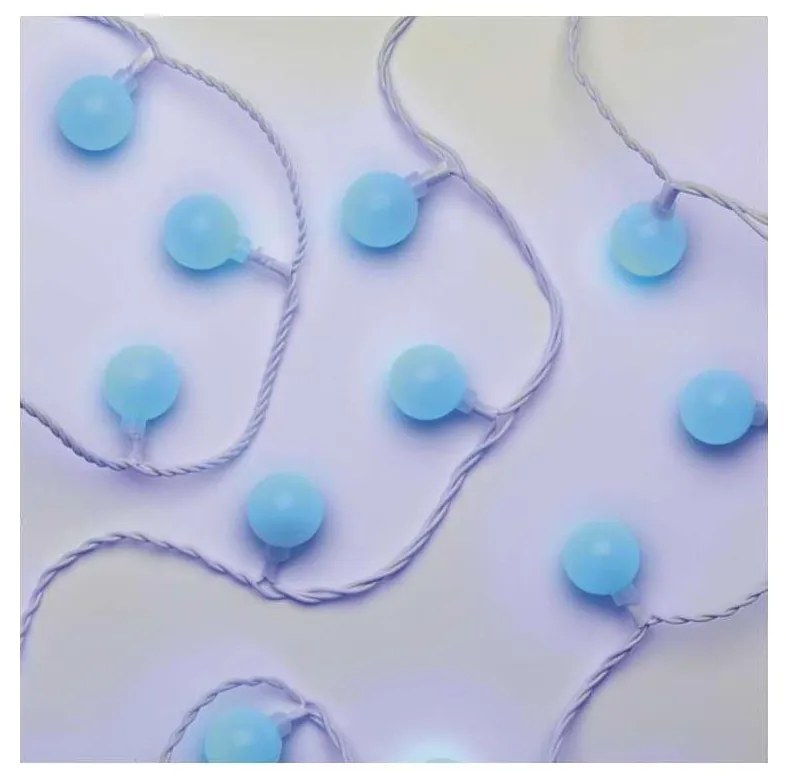 LED Zewnętzrny łańcuch bożonarodzeniowy 40xLED/9m IP44 niebieski