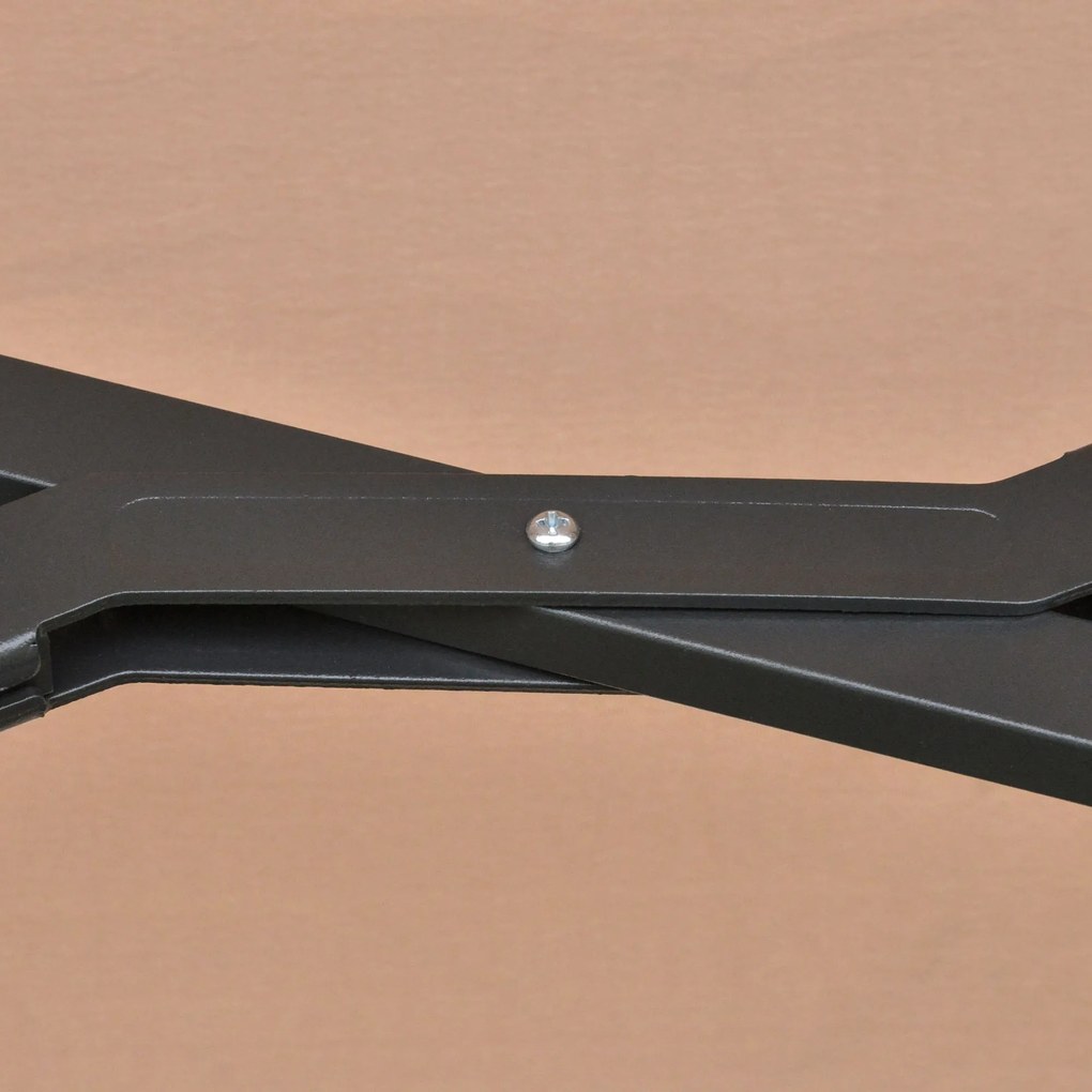 Outsunny duży parasol podwójny parasol oświetlenie LED owalny kolor khaki ze stalową ramą 440 cm x 260 cm parasol ogrodowy parasol na targ na taras z korbką ręczną