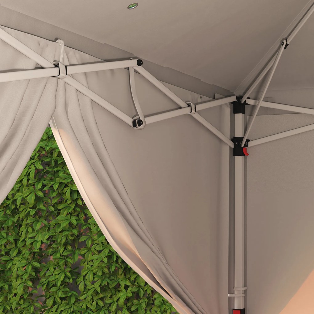 Outsunny Pawilon ok. 6x3 m, stabilny, odporny na zimę, pop-up składany pawilon z oknem, drzwiami na zamek błyskawiczny i ściankami bocznymi, ochrona UV | Aosom PL