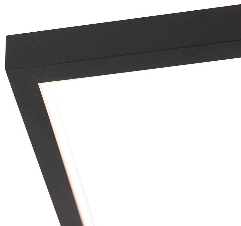 Lampa sufitowa czarna w komplecie z LED 3-stopniowy ściemniacz 4-światła - LejoDesignerski Oswietlenie wewnetrzne