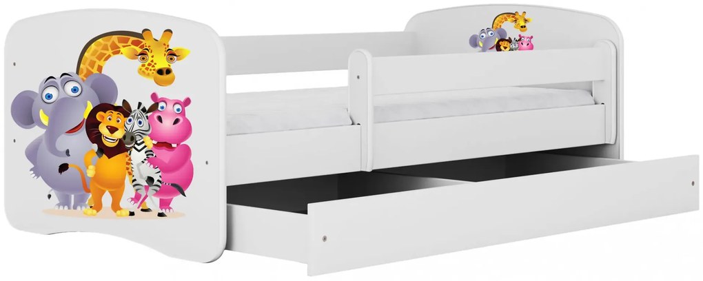 Łóżko dziecięce z barierką mix 80x160 P6-Z44