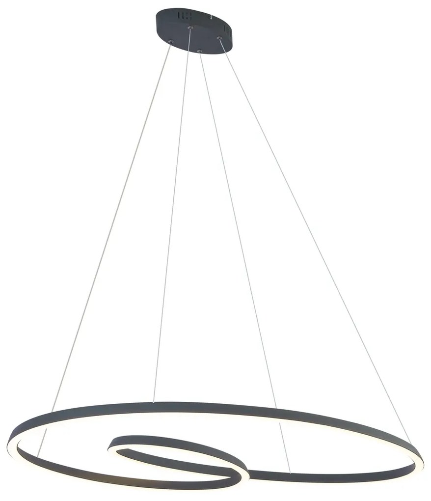Skandynawska lampa wisząca czarna 110 cm z LED z 3-stopniową regulacją ściemniania - CircuitSkandynawski Oswietlenie wewnetrzne