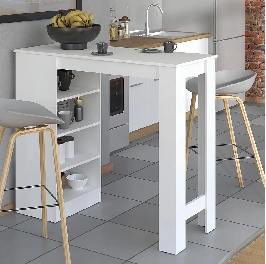 Stół barowy 120x50 cm biały