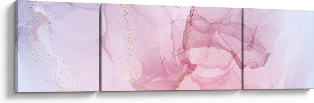 Obraz - Różowe plamy (170x50 cm)