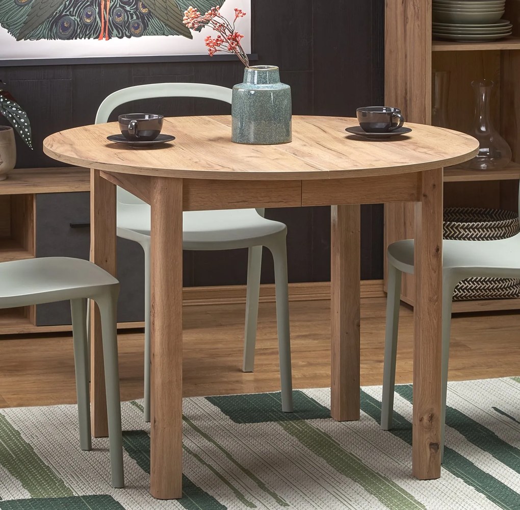 Okrągły rozkładany stół Ringo dąb craft