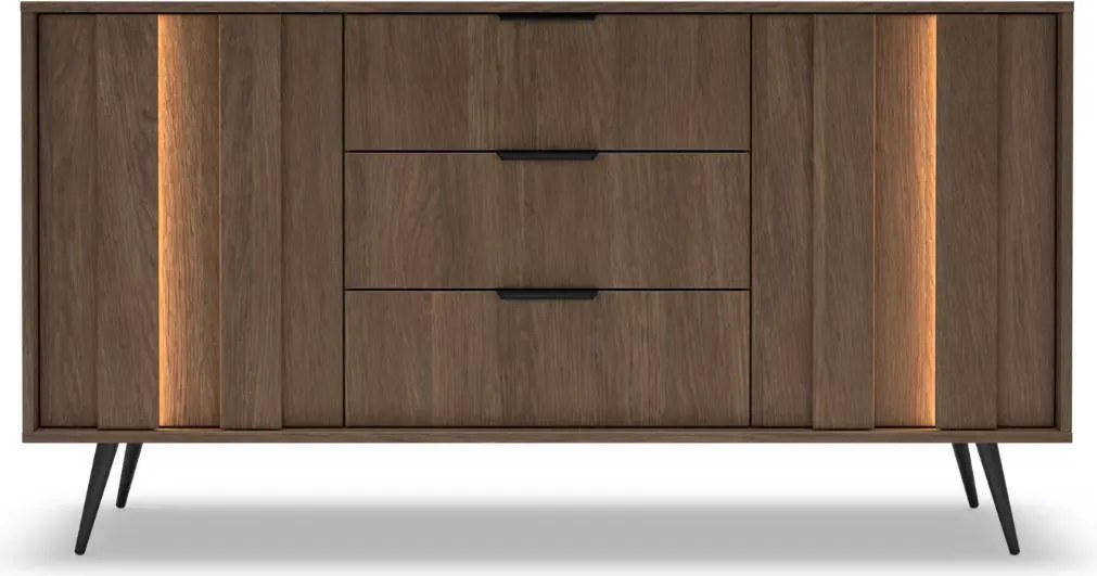 Komoda Dunin 153 cm 2D3S dąb Dunin elegancka nowoczesna komoda z szufladami