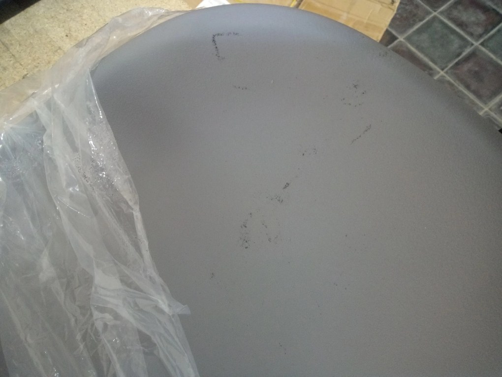 PROMOCJA Jasnoszare krzesło BALI MARK z czarnymi nogami II. jakość