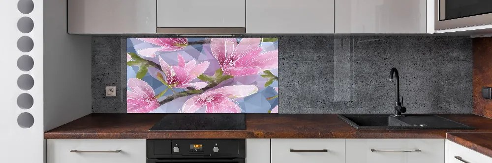 Panel do kuchni Różowa magnolia