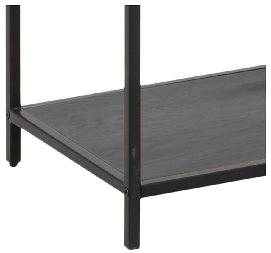 Czarny regał w dekorze jesionu 114x185 cm Seaford – Actona