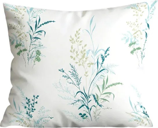 Poszewka na poduszkę z mikroflanelu VERDELLE 40x50 cm, biało-zielony