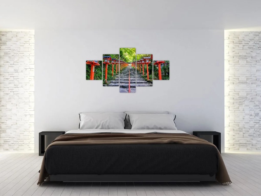 Obraz - Sanktuarium Kifune (125x70 cm)