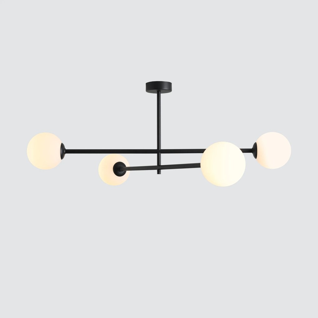 Przysufitowa lampa z kulistymi kloszami Pinne