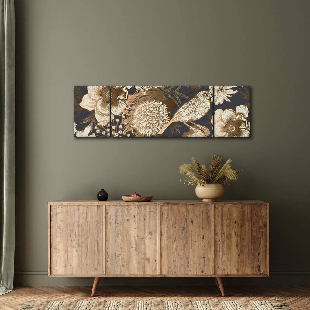 Obraz - Złoty ogród (170x50 cm)