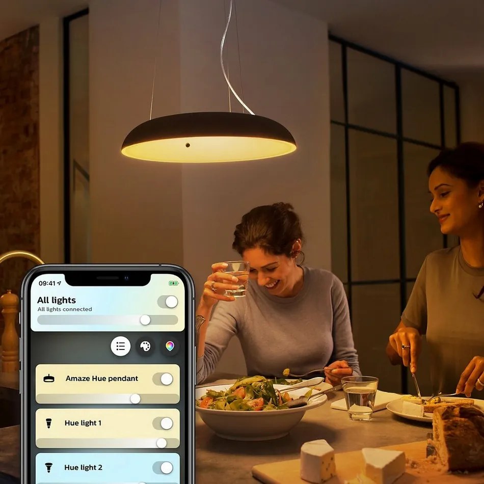 Philips Hue 40233/30/P6 Oprawa wisząca LED Amaze 39 W, czarnz