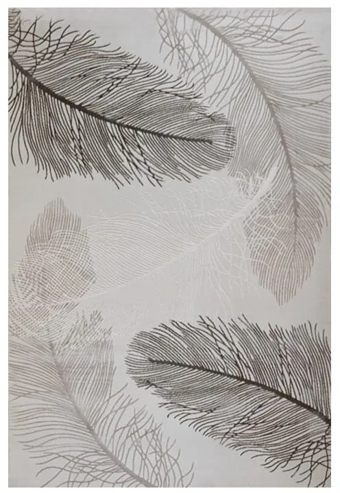 Dywan nowoczesny 3D Anett piórka beżowy 120 cm x 170 cm