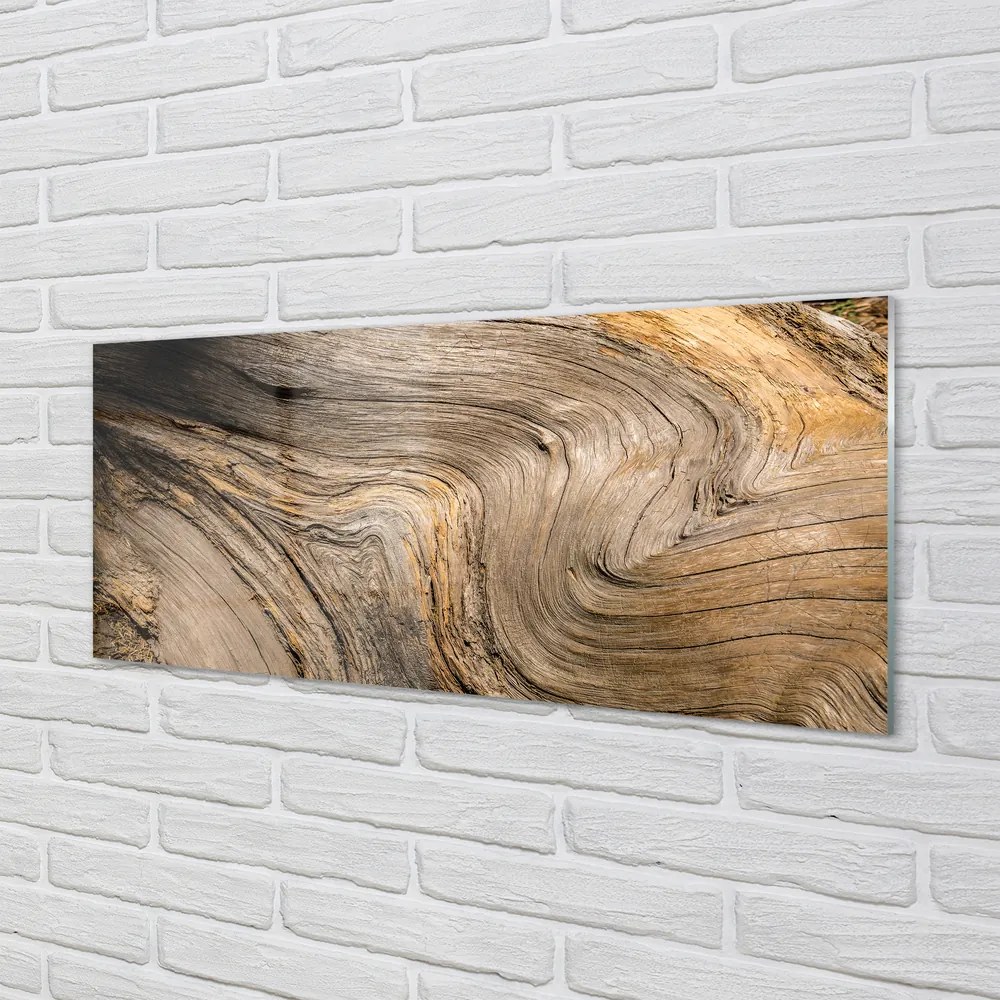 Szklany Panel Organiczny Rysunek Drewna