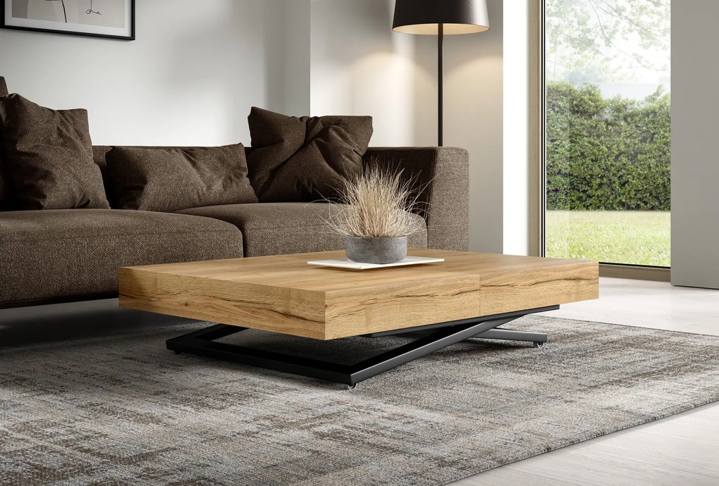 Rozkładany ławostół z regulacją wysokości Sanna U, podstawa czarna