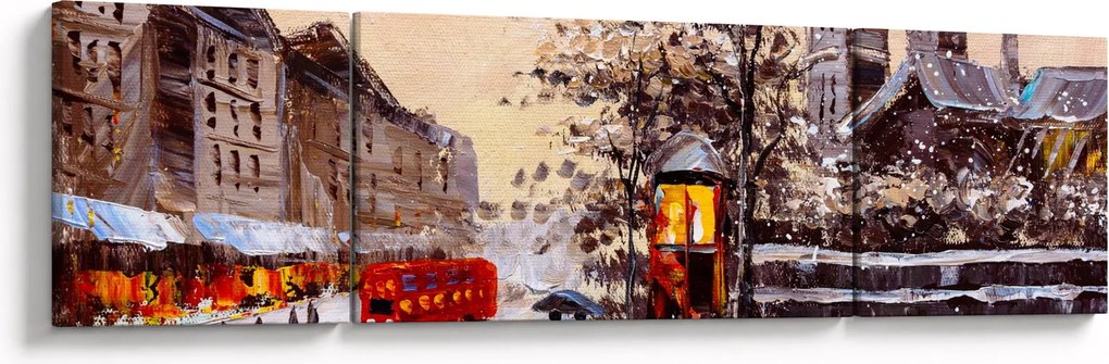 Obraz - Obraz miasta zimą (170x50 cm)