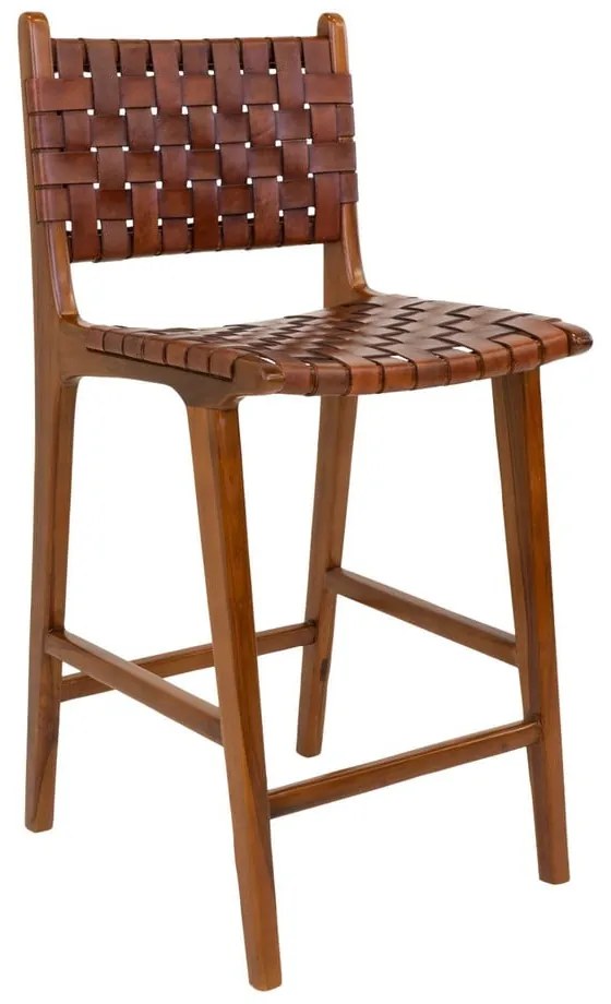 Brązowy hoker z drewna tekowego 101 cm Perugia – House Nordic