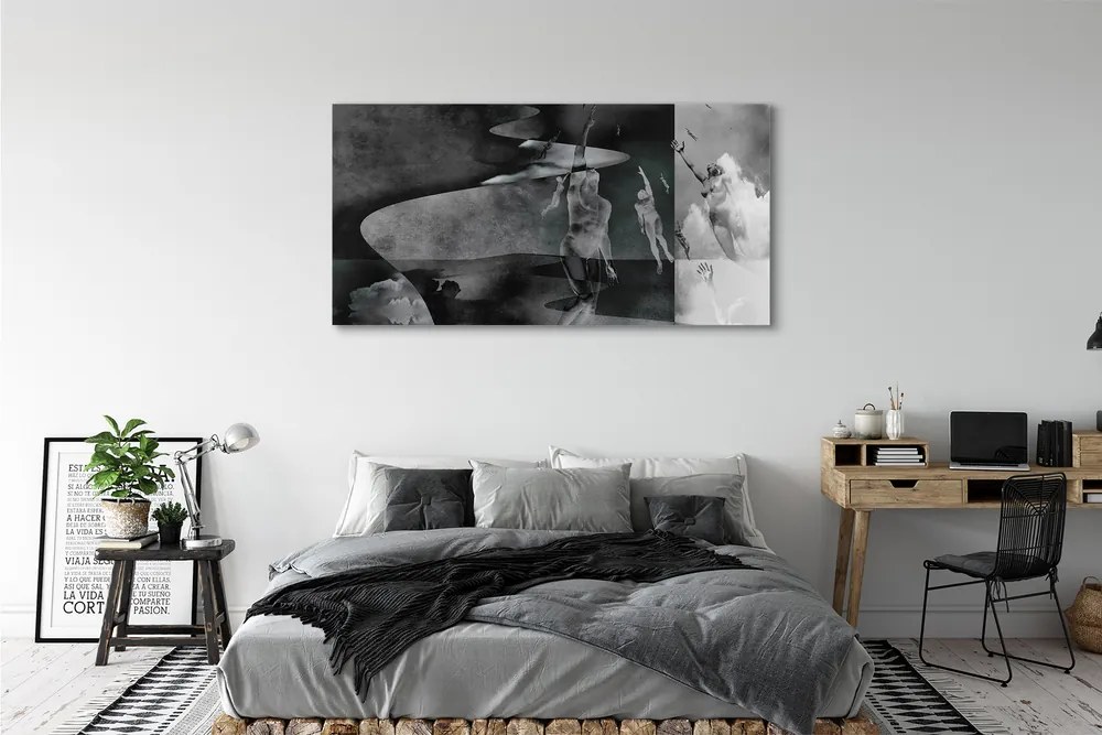 Zdjęcie na płótnie Ludzie pod Czarnym Niebem