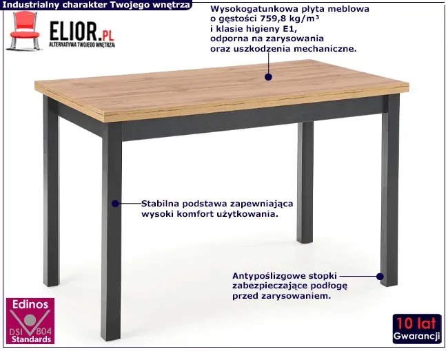 Prostokątny stół industrialny C8-E28