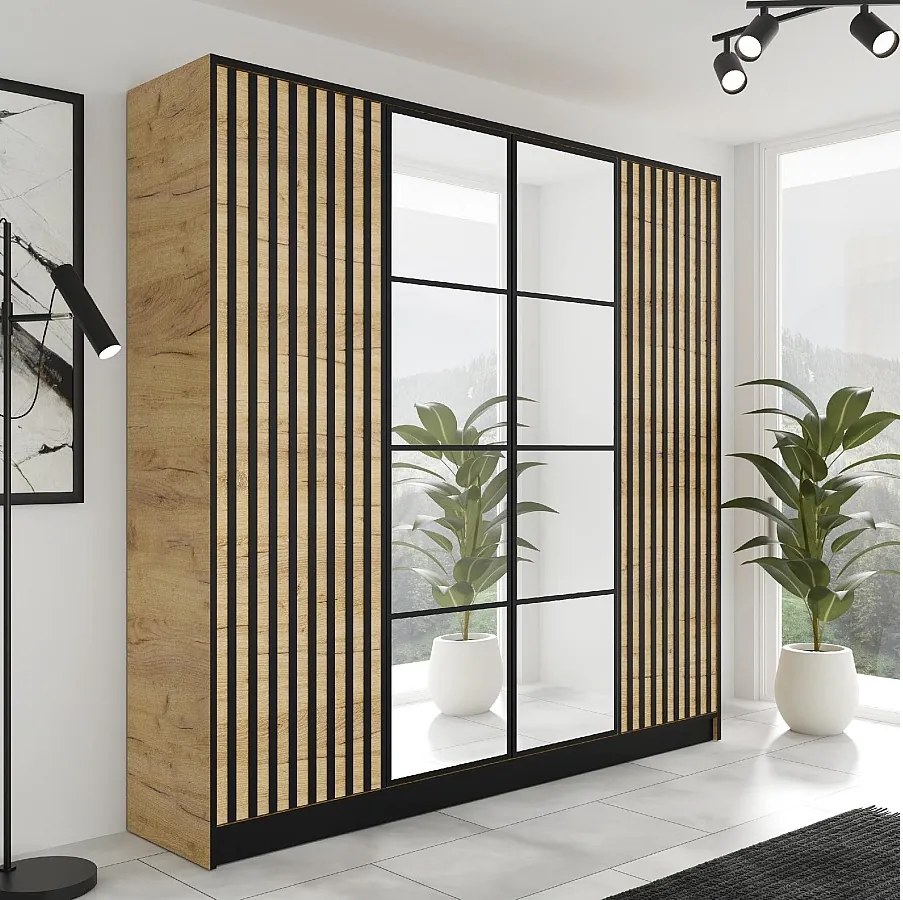 Szafa EDEN 4D M3 Dąb Craft Złoty