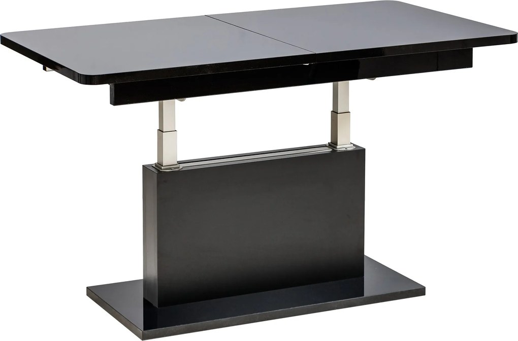 Stół METRON 70 cm do Salonu Jadalni, Rozkładany, Prostokątny, Czarny