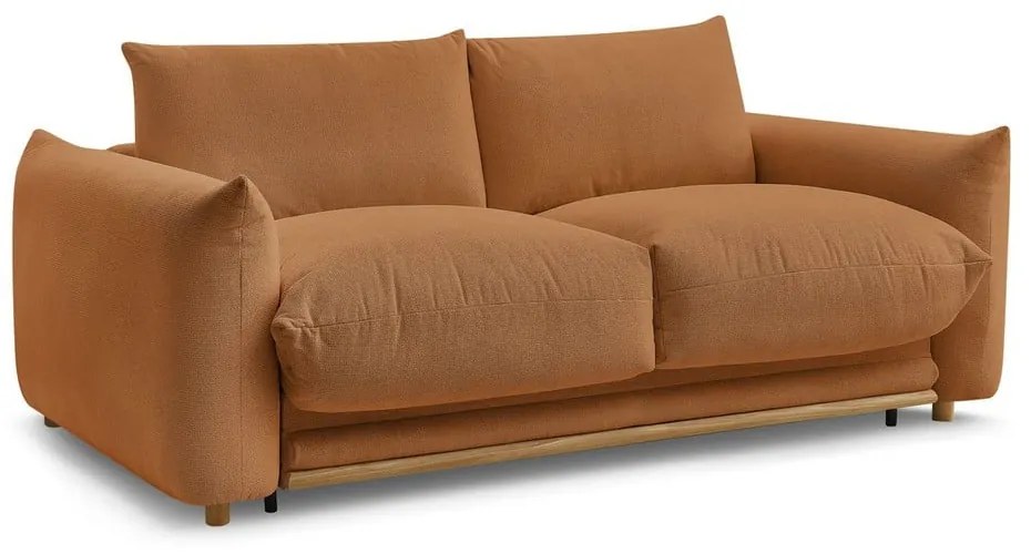 Pomarańczowa rozkładana sofa 214 cm Ernest – Bobochic Paris