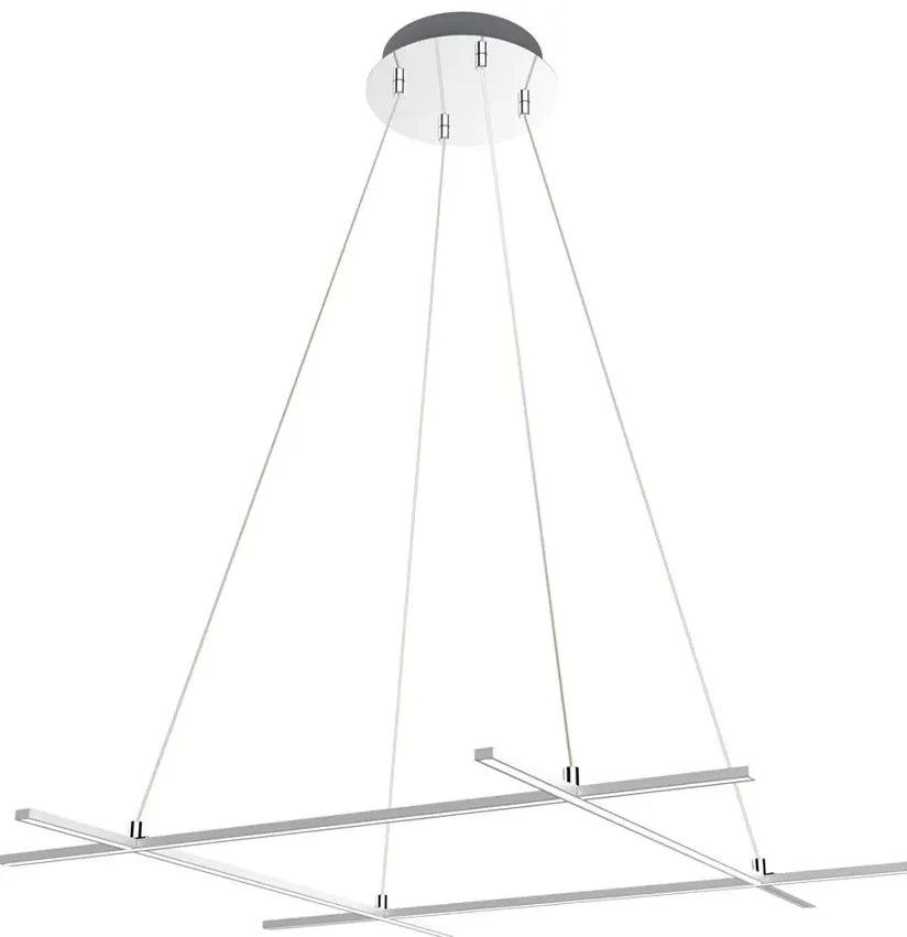 Srebrna nowoczesna lampa wisząca na linkach - M121-Andi