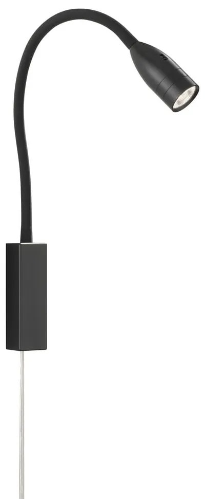 Czarna metalowa lampa punktowa LED ze ściemniaczem Sten – Fischer & Honsel