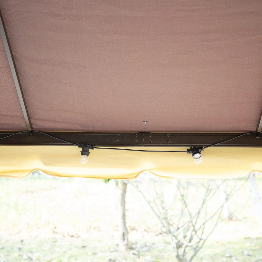 Outsunny Pawilon Ogrodowy 390x290cm - Namiot Ogrodowy z Moskitierą na Grill i na Zimne Piwo | Aosom PL