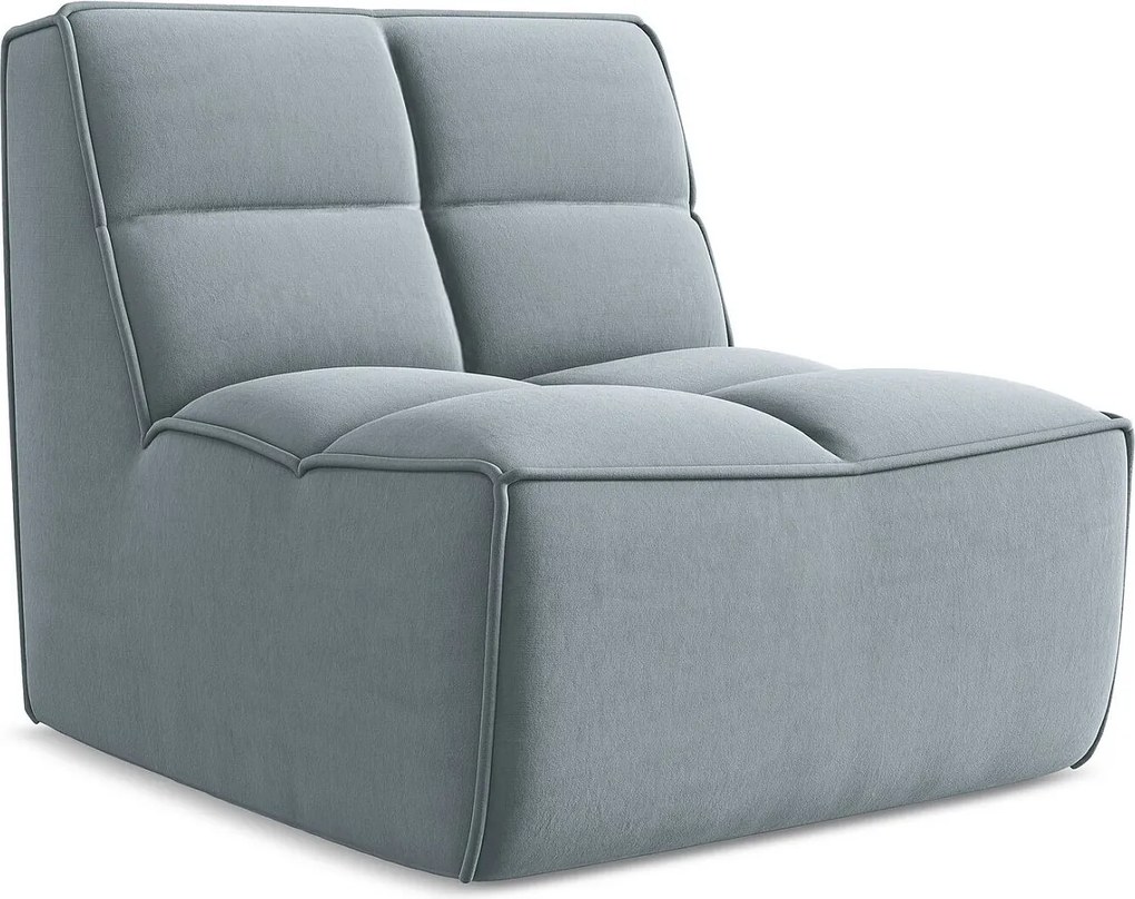 Moduł - z tkaniny welwetowej - jasny niebieski - KALAI