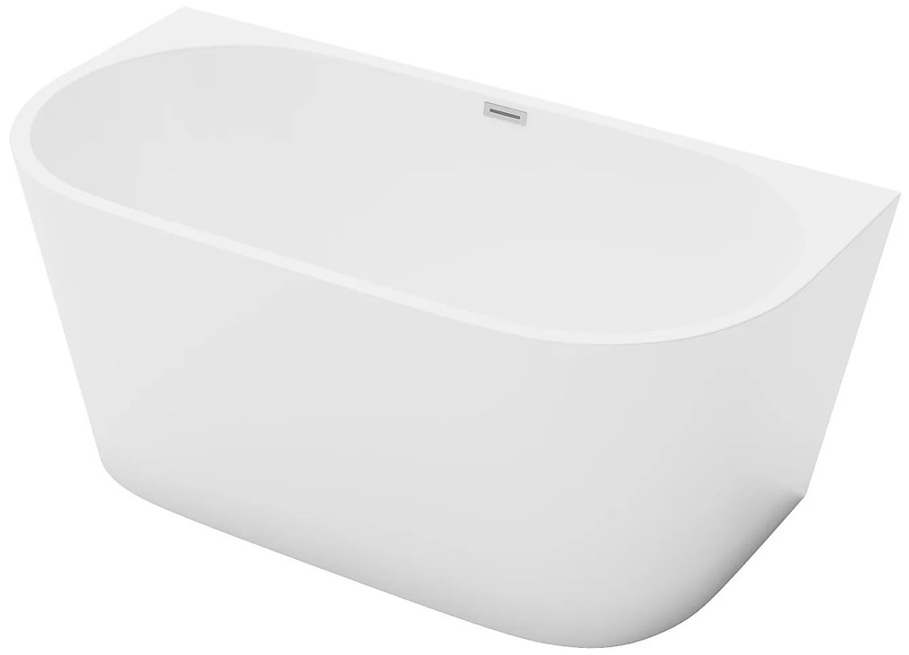 Wanna półwolnostojąca - 175L - 130 x 71,5 x 58 cm - Biały - Akryl - DIVINA